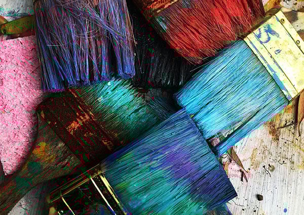 colorful paint brushes - croppedl